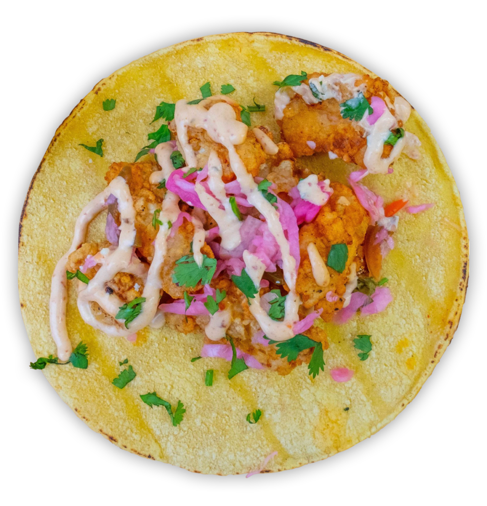 Tacos a rounded wrapper