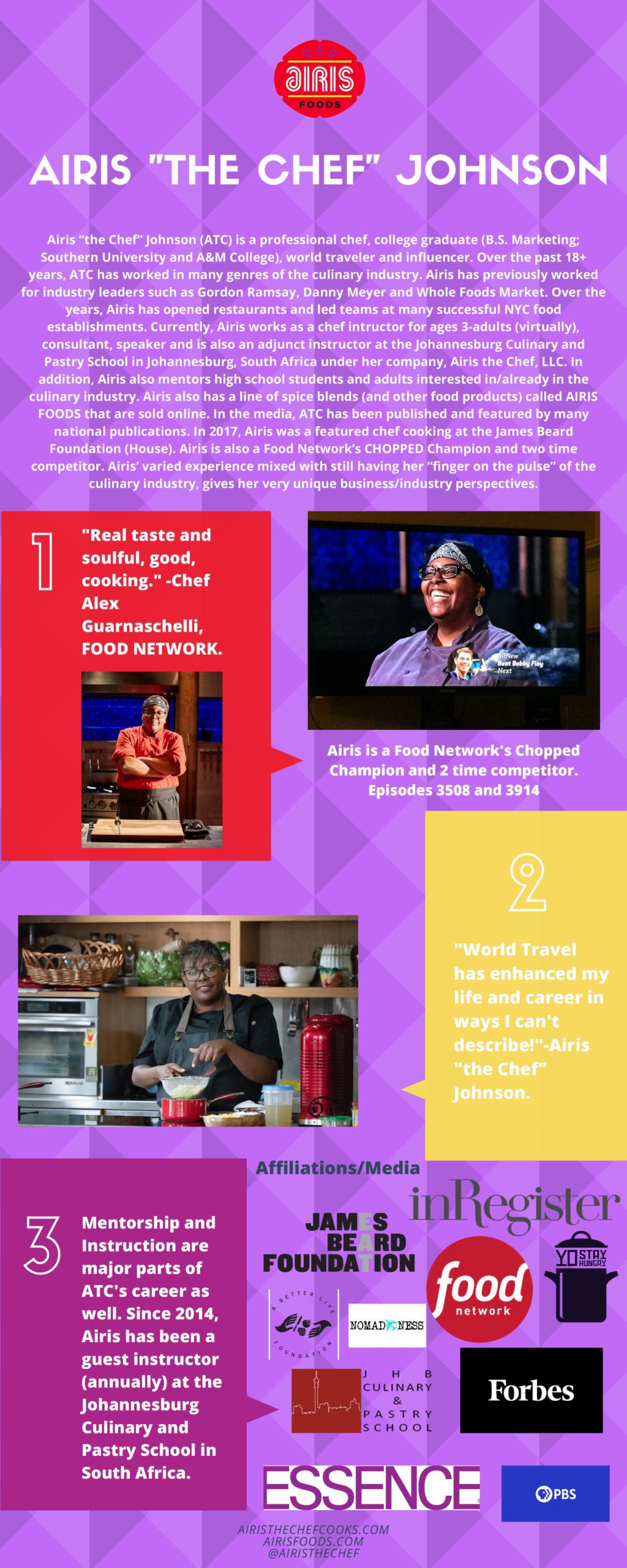 AIris the Chef Johnson 1 Sheet Media Kit 2021